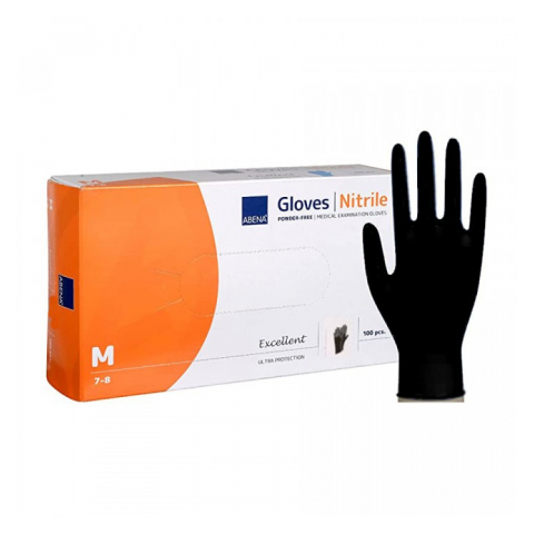 Γάντια Νιτριλίου Μαύρα Medium (10τεμ)