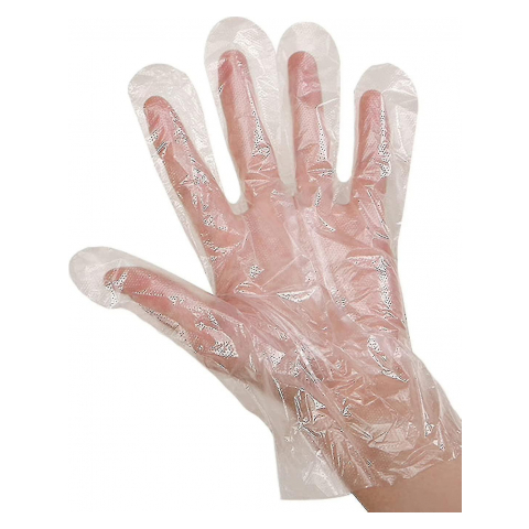 Γάντια Διάφανα HDPE μιας χρήσης (100 τεμ)