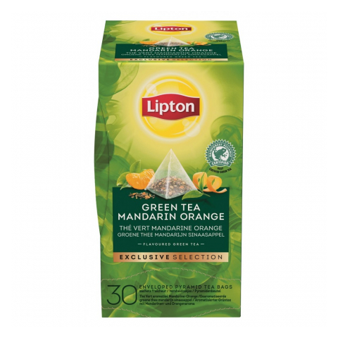 Lipton Πυραμίδα Green Tea Mandarin Orange 25 Φακελάκια